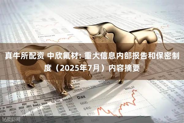 真牛所配资 中欣氟材: 重大信息内部报告和保密制度（2025年7月）内容摘要